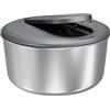 Zyliss Swift Dry Centrifuga per Insalata in Acciaio Inox Piccola 3,5 L, Tecnologia AquaVent™, Una Sola Mano, Pulsante d'Arresto, Scarico, Base Antiscivolo, Senza BPA, Asciuga Insalata Centrifuga
