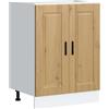 vidaXL Base da Cucina Porto Rovere Artigianale Legno Multistrato, Mobile Base lavello, Mobile Cucina Base con Anta, Mobile Base lavello