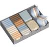 SONGMICS Set di 4 Organizer Cassetti, per Guardaroba PAX di IKEA, senza Separatori, Organizzatori per Biancheria Intima Pieghevole, 50 x 22 x 10 cm, Grigio Tortora RUS013G01