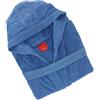 Gabel - Accappatoio adulto unisex in spugna di puro cotone idrofilo, tinta unita, peso spugna 380 gr/mq, ampie tasche, cintura e pratico cappuccio, anche come vestaglia.