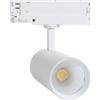 LEDKIA LIGHTING LEDKIA Faretto LED Binario Trifase 30W Carlo Bianco 6000K Bianco Freddo