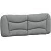 vidaXL Cuscino Testiera Hvar Grigio Chiaro 140 cm in Tessuto