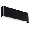 Ideal Lux Delta 30cm LED Flush Lampada da Parete Nero 3000K