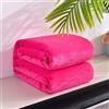 ENEN Plaid in Pile Tinta Unita Coperta Coperta Calda Plaid in Pile di Flanella Microfibra Letto Matrimoniale e Divano in Microfibra per Ultra Morbida & Comfort (120x200cm,Rosa 1)