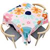 Morbuy Tovaglia per Tavolo Quadrato, Motivo Floreale Tovaglie Impermeabile Idrorepellente Antimacchia Copritavolo Lavabile per Decorative Cucina Giardino Compleanno (120x120cm,Plaid Rosa)