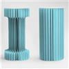 Chianese Colonna 2 Forme LED Azzurro D.30cm H.40cm | Carta Resistente di Alta Qualità | Design Elegante e Versatile per Eventi e Decorazioni