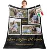 Easycosy Coperta Personalizzata con Foto, Plaid personalizzato con Foto in Flanella, Coperte Personalizzate, Idee Regalo 2026 per Donna, Consegna media entro cinque giorni(4foto-1)
