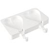 silikomart | GEL03 Stampo in Silicone per Gelati Heart-IC, Antiaderente, 2 Gelati a Cuore, Confezione da 1 Stampo + 50 Stecchi in Legno, Easy Ice Cream, 91 x 85 h 23 mm, Volume 192 ml, Made in Italy