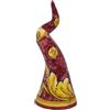 sicilia bedda - Corno Portafortuna Ceramica Caltagirone Dipinto e Decorato a Mano - Prodotto 100% Artigianale (Altezza 15x6, Maioliche Bordeaux)