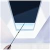 TIPIACE Nido d'ape cellulare manuale del tetto lucernario, Mezzo Blackout per tenda di stoffa impermeabile per Skylight, dimensioni personalizzate(Black 93020M)