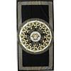Russo Tessuti Telo Mare Spiaggia Piscina Microfibra Swim Greca Barocco Medusa Oro Nero -Oro