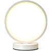 Cyrank Lampada da Comodino con Controllo Touch, Lampada da Camera da Letto Lampada da Scrivania Moderna a LED con Porta USB Lampada da Tavolo Corta Dimmerabile a 3 Vie per Piccoli Spazi(Luce Calda)