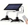 K2 STORE - Set 2 Lampade Solari a Sospensione da Esterno - 30 LED con Telecomando, Pannello Solare e Cavo da 3 m - Luce Calda 3500K, Impermeabili IP44 per Giardino, Patio, Terrazzo, Garage