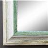 Artecentro cornice per quadri tele - shabby chic bianco-colore in legno varie misure offerta (bianco/verde, 30x40 + passepartout)