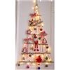 Hummcqit 90 Centimetri/3ft Alto di Natale Illuminato Ramoscello Albero Muro 40 Bianco Caldo LED A Batteria Luci Appeso Parete di Natale Decorazione di Legno Scala di Corda Soggiorno (Taglia unica, Colore 1)