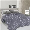 PENSIERI DELICATI Telo Copriletto Matrimoniale 260 x 280 cm, 100% Cotone Pique, Ideale Come Telo Arredo, Coperta Salva Letto 2 Piazze, Fantasia Palla Grigio, 100% Made in Italy