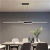 DXYD Lampada a sospensione moderna da 150 cm con telecomando, lampadario a LED per isola cucina, dimmerabile 3000-6000k, lampada moderna nera per cucina, tavolo da pranzo, studio (Nero, 150cm)