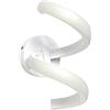 Vet italy Vetrineinrete® Applique a parete stilizzato 9 watt lampada da muro spirale bianco luce fredda 6500k o naturale 4000k (Luce Naturale 4000k)