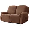 WJHDWYD Copripoltrona relax in velluto for 2 posti, copripoltrona elasticizzata reclinabile 6 pezzi, copridivano copridivano proteggi mobili for soggiorno(Café)