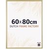 Dutch Frame Factory - Cornice 60x80 cm - Oro - Cornice per foto in Plastica con vetro plastico Antiriflesso - Cornice portafoto 60x80 cm - Angers