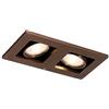 QAZQA qure - Faretto da incasso Moderno - 2 luce - L 19 cm - Bronzo - Moderno - Soggiorno I Camera da letto I Sala da Pranzo I Cucina