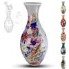 YELVYA Vaso puzzle 3D per adulti, 160 pezzi, puzzle fai da te, puzzle curvo 3D con colonna d'acqua, perfetto per esporre fiori e composizioni floreali reali o artificiali (fiori viola)