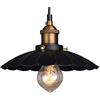 YOXANG Creativo Ombrello Illuminazione a sospensione Annata Metallo Piccolo Nero Gonna Retrò Industriale Regolabile Luci sospese Magazzino Loft Decor Lampadari Sale da Pranzo 1×E27 MAX40W Ø34CM