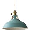 Chao Zan Lampada a Sospensione Industriale Vintage in Metallo Retro Paralume in Ferro Battuto Lampadario a Sospensione Antica plafoniera per Cucina Sala da Pranzo Soggiorno, Rosso giallo blu verde (blu)