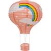 Lodokdre 12 Pollice Mongolfiera di Carta Lanterna Paralume Lanterna di Carta Lanterna di Aria Calda Decorazione, Rainbow Rosa