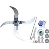 THUCHENYUC Lame for Trituratore di for Uso Domestico, Set di Lame for Trituratore di Verdure con Diametro Regolabile da 25-26 Cm con 12 Fori di Montaggio Efficienza di Taglio Migliorata(1pcs)