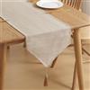 WAITER TREE Runner da Tavolo Effetto Lino Bianco naturale 35 x 130 cm moderno Decorativa