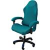 OQ ergonomico Coprisedia da gaming Jacquard elasticizzato Rivestimento per sedia da gioco Antiscivolo antipolvere con 2 coperture per braccioli con cerniera -Verde-2
