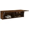Gecheer Armadietto Bagno Rovere Fumo 100x25x30 cm in Truciolato