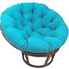 Generic Cuscino per sedia Papasan scuro blu 80 * 80 cm - Cuscino da pavimento per sedia girevole, poltrona rotonda in Polyrattan, diametro 100 cm, spessore 10-12 cm