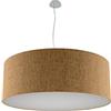 OLUX ILLUMINAZIONE - Lampadario Soggiorno Moderno in Tessuto, Lampadario a Sospensione Ideale per Salotto e tutte le stanze della Tua Casa, Perfetto per Led,Made in Italy(Mod.Roary-Juta scuro-90cm)