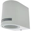 Partenopea® Applique lampada da parete illuminazione per muro faretto moderno da esterno IP54 per lampadine a LED con attacco GU10 faretto moderno da esterno IP65 (Bianca monoemissione)