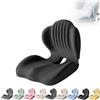 Generic Cuscini per seduta in memory foam a forma di L, integrati con supporto lombare, cuscino ortopedico per sedia da ufficio, cuscino ergonomico per schienale e seduta per casa, auto, sedia a rotelle e
