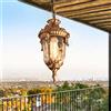 ChaoZan Lampade da soffitto per esterno vintage in metallo e vetro Lampadario E27 Lampade da soffitto Luce Lanterna Impermeabile per esterni antica Giardino cortile Padiglione Balcone, d'oro