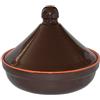 Colì Maioliche e Terrecotte dal 1650 Tajine Brunella, capacita di 1.5 Litri, Diametro 25 cm, Marrone - Coli Maioliche e Terrecotte dal 1650