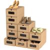 Hebitod Scatole portaoggetti con finestra di visualizzazione, set da 10, 33 x 30 x 35 cm, Scatole per scarpe impilabili in cartone, Scatola per scarpe Scatola per giocattoli Contenitore per accessori