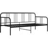vidaXL Divano Letto Telaio Nero in Metallo 90x200 cm