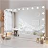 Dripex Specchio da Trucco con Luci a 20 Led con Bluetooth 90x60cm Hollywood