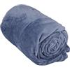 Arti Casa Coperta in pile, 150 x 200 cm, copriletto, coperta per divano, coperta per 1 persona, decorazione per soggiorno, lavabile in lavatrice, colore: blu, pile e poliestere