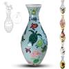 YELVYA Vaso 3D per adulti, 160 pezzi, puzzle curvo 3D con colonna d'acqua, perfetto per presentare fiori reali o artificiali e composizioni floreali. (Tartarughe felici)