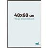 yd. Your Decoration - Cornice 48x68 cm - Antracita - Cornice Decorativa Parete in Plastica con Vetro in acryl - Antiriflesso - 48x68 Cornice - Evry