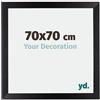 yd. Your Decoration - Cornice 70x70 cm - Nero Opaco - Decorativa Parete in Legno con Vetro in acryl - Antiriflesso - 70x70 Cornice - Mura