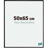 yd. Your Decoration - Cornice 50x65 cm - Nero Opaco - Decorativa Parete in Plastica con Vetro in acryl - Antiriflesso - 50x65 Cornice - Evry