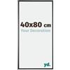 yd. Your Decoration - Cornice 40x80 cm - Nero Opaco - Decorativa Parete in Alluminio con Vetro in acryl - Antiriflesso - 40x80 Cornice - Kent