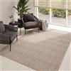 TAPISO Melissa Tappeto Esterno Interno Pelo Corto Testure Piatta Moderno Geometrico Righe tonalità Marrone Beige Outdoor Indoor Oeko-Tex Terrazza Balcone Soggiorno Cucina 120 x 170 cm
