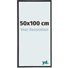 yd. Your Decoration - Cornice portafoto 50 x 100 cm, colore: nero opaco, cornice in plastica con vetro acrilico, anti-riflesso, cornice 50 x 100 cm, colore: Nero opaco